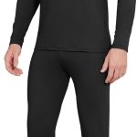 Men Thin Thermal Underwear Set Soft Long Johns Set 2 Pcs Warm Base Layer Top & Bottom for Cold Weather