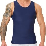 Mens Body Shaper, Compression Shapewear Vest Slimming Undershirt Tank Top, Tummy Control Chest, Hide Gynecomastia